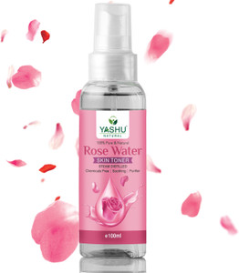 Yashu Pure Rose Water Skin Toner Spray Steam Distilled Kannauj Gulab