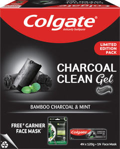 Colgate Charcoal Clean Toothpaste 480g and Garnier Charcoal face mask ...