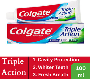 Colgate Triple Action Toothpaste with Original Mint Toothpaste - Buy ...