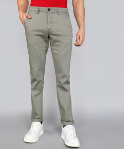 VAN HEUSEN Slim Fit Men Grey Trousers - Buy VAN HEUSEN Slim Fit Men ...