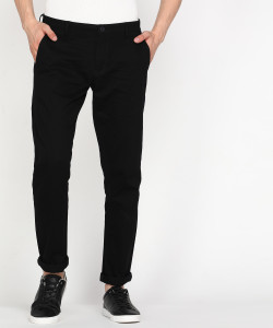 PROVOGUE Slim Fit Men Black Trousers - Buy PROVOGUE Slim Fit Men Black ...