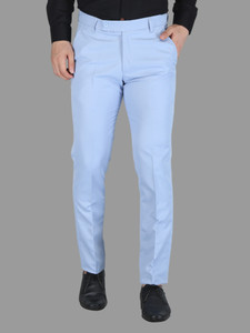 PROVOGUE Slim Fit Men Light Blue Trousers - Buy PROVOGUE Slim Fit Men ...