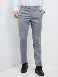 Raymond Slim Fit Men Grey Trousers - Buy Raymond Slim Fit Men Grey ...
