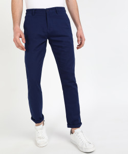 PROVOGUE Slim Fit Men Blue Trousers - Buy PROVOGUE Slim Fit Men Blue ...