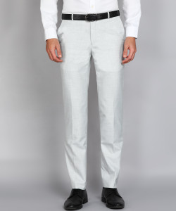 Raymond Slim Fit Men Grey Trousers - Buy Raymond Slim Fit Men Grey ...