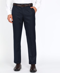 PARK AVENUE Regular Fit Men Blue Trousers - Buy PARK AVENUE Regular Fit ...