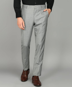 Raymond Slim Fit Men Grey Trousers - Buy Raymond Slim Fit Men Grey ...