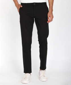 PARX Tapered Men Black Trousers - Buy PARX Tapered Men Black Trousers ...
