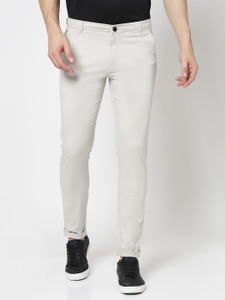 PROVOGUE Regular Fit Men White Trousers - Buy PROVOGUE Regular Fit Men ...