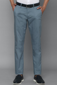 Allen Solly Slim Fit Men Blue Trousers - Buy Allen Solly Slim Fit Men ...