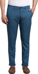 COLORPLUS Regular Fit Men Blue Trousers - Buy COLORPLUS Regular Fit Men ...