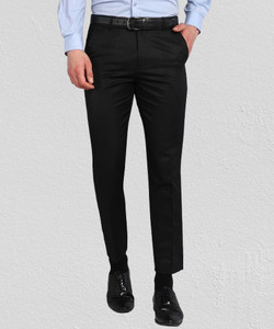 PROVOGUE Slim Fit Men Black Trousers - Buy PROVOGUE Slim Fit Men Black ...