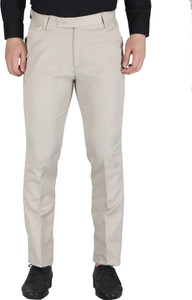 PROVOGUE Slim Fit Men Beige Trousers - Buy PROVOGUE Slim Fit Men Beige ...