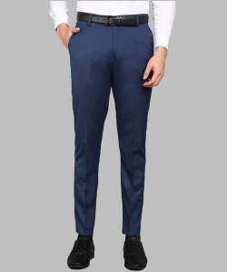 PROVOGUE Slim Fit Men Blue Trousers - Buy PROVOGUE Slim Fit Men Blue ...