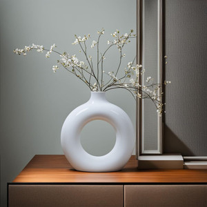 Cheeni Maati Handicrafts Face Shape Vases Glossy Round Flower Pot ...