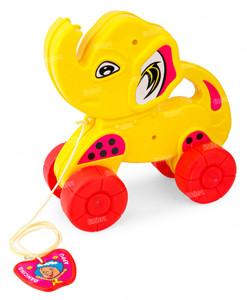 FIDDLERZ Pull Along Elephant Early Walking Crawling Rope Toys for Kids ...