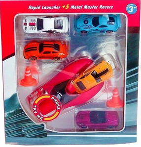 Quasar Rapid Racer Toy Car Launcher Set of Mini Small Metal Car - Rapid ...