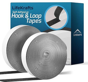 Self-Adhesive Hook & Loop Tape – 25 Metre Rolls, White Or Black – Crafts & DIY By Church Products UK