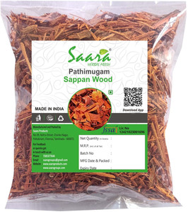 SAARA PRODUCTS Sappan Wood, 100g, Pathimugam Small Pieces, Patang ...