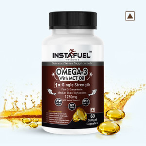 INSTAFUEL Wellness Omega-3 Fish Oil with MCT Oil, Single Strength ...