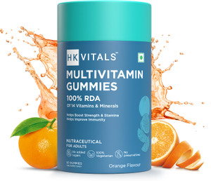 Multivitamin Rda HEALTHKART HK Vitals Multivitamin Gummies, 100% RDA of Vitamins ...