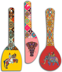 saf Set of 3 Spoon Shape Designer MDF Wall Hanging|Wall Decoration |WHC ...