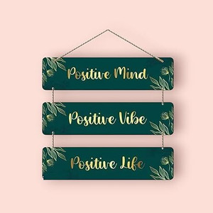 surbhisutrafashion Positive Mind Positive Vibe Positive Life Wooden ...