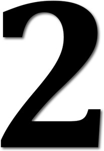 Chalk My Theme 9 Inch Large Wooden Number 2 in Black Price in India ...