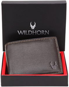 WILDHORN India Brown Men's Wallet - Bi-Fold With Zippered Compartment, 9 Card Slots