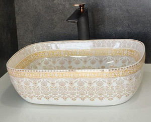 Pingex Ceramic Table Top Polished Finish Slim Rim Wash Basin/Vessel ...