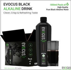 Evocus EVOCUS Black Alkaline Drink | 8+pH Mineral Water Price in India - Buy ...