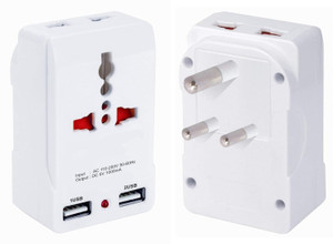 HI-PLASST 3 Pin Plug Multiplug Socket 10A Power Plug Converter Dual USB ...