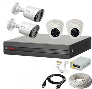 CP Plus 4 Channal HD DVR 1080p 1Pcs,Outdoor Camera 2.4 MP 1Pcs,Indoor