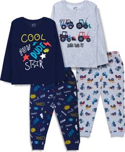 x2o Kids Pack of 5 Cotton Printed Lounge Pants