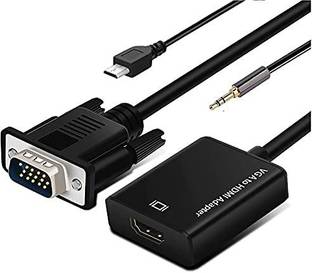 microware TV-out Cable VGA to Hdtv adapter converter with 3.5mm Audio support(VGA