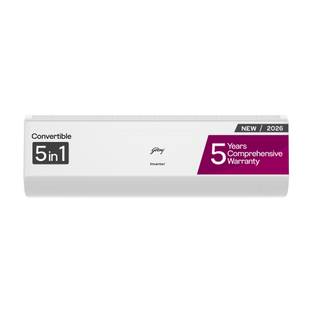 Godrej 2026 Model 1.5 Ton 5 Star Split Inverter with 5-in-1 convertible | AI Powered| Heavy Duty Cooling at 52 degree ce
