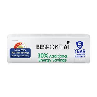 Samsung Bespoke AI 2026 Model 1.5 ton 3 Star Split Inverter with Wi-fi Energy Saving, Voice Control, Powerful Cooling, C