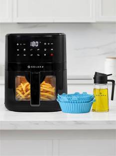 Solara Air Fryer 4.5L with 500ml 2-in-1 Glass Oil Sprayer, Set of 6 Silicone Basket, 360 High Speed Air Circulation, Air