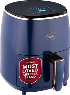 Pigeon Healthifry+ with 360 High Speed Air Circulation Technology 1200 W with Non-Stick Basket - Blue Air Fryer