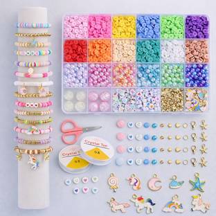 Guellix Kids Bracelet Making Kit with Beads & Charms for Girls