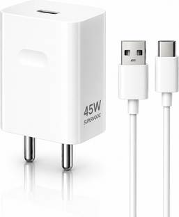 shopbucket 45 W SuperVOOC 5 A Wall Charger for Mobile with Detachable Cable