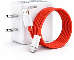 SB 80 W SuperVOOC 6 A Wall Charger for Mobile with Detachable Cable
