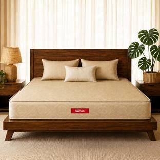 KURLON Orthopedic, Medium Firm Spine Support, Pressure Relief, Soft Knitted Fabric 5 inch King Memory Foam Mattress