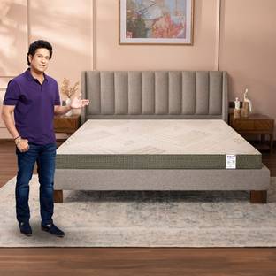 Livpure Smart Regal Orthopedic Plush|Latex-Charcoal 5 Zone HR Foam|Serene Fabric|10Y Warranty 6 inch Double High Resilie