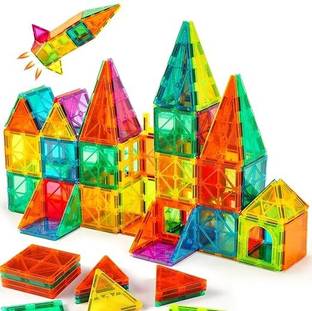 HeyKids Stacking Toys 26Pcs Magnetic Tiles for Kids Learning Educational Building Blocks