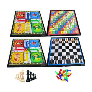 Aoko Combo of 2 Ludo And Chess + Ludo Snakes & Ladders