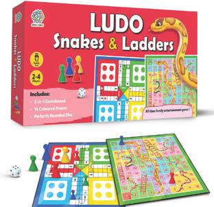 Atom Toys Junior Ludo and Snakes & Ladders Board Game Set for