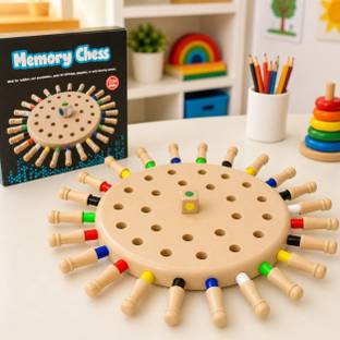 Sotnof Memory Chess Game Toy for Kids Color Matching Board Game Educational