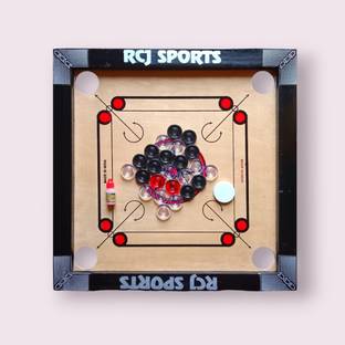 RCJ Carrom Board 20 INCH,24 PCS. Crystal COIN.a1 Carrom Board Game