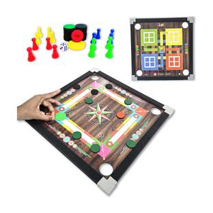 Fast Rush 2-in-1 Game Combo, Carrom Board & Ludo Board Game Carrom
